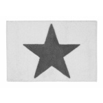 RHOMTUFT Deckelbezug STARS  45 x  50 cm weiß/edelstahl