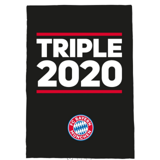 FC Bayern München Bettwäsche Triple 2020 schwarz 135x200cm+80x80