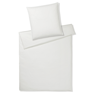 elegante Washed Cotton-Bettwäsche-Garnitur Crisp Farbe White Größe 135x200+40x80cm