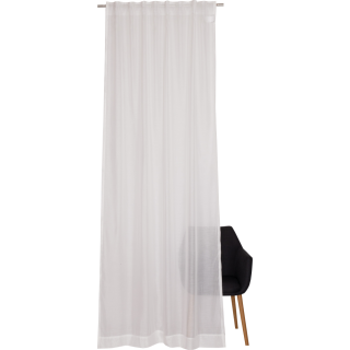 Solid Vorhang halbtranspa mit verdecktem Schöner Schlaufenband Wohnen