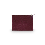 Pip Studio Cosmetic Flat Pouch Large Velvet Quiltey Days Farbe Red 30x22x1cm AL