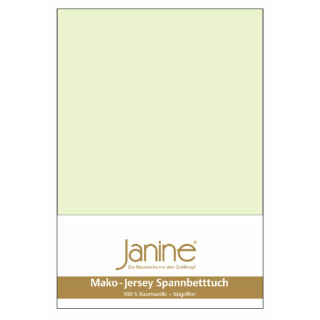 Janine JERSEY Spannbetttuch.  150 X 200 limone