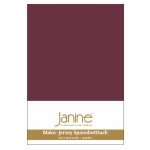 Janine JERSEY Spannbetttuch- 200 X 200 burgund