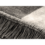 Biederlack Plaid mit Fransen Cover Cotton Design Salt & Pepper Farbe silber Größe 50 x 200