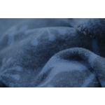 Biederlack Wohndecke mit Zierstich Bloom Farbe dunkelblau Größe 150 x 200