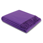Biederlack Wollplaid mit Fransen >>Casentino<< Größe 130 x 170cm Farbe purple
