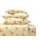 Cotonea Bio Edel-Biber Kinderbettwäsche Giraffe Farbe  Weiß-Gelb-D0110 Größe 135x200 + 40x80 cm