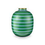 Pip Studio Vase Metal Farbe Stripes Green 32cm