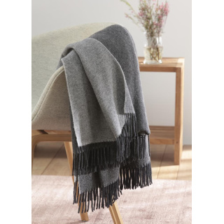 Biederlack Kaschmirplaid Farbe Anthracite-Grey Größe 130 x 170