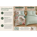 HIP Flanell Bettwäsche Set Omaira Eule Offwhite