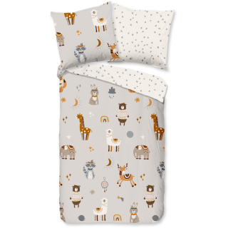 Good Morning Bettwäsche-Garnitur Woody Farbe Multi Größe 135x200+80x80