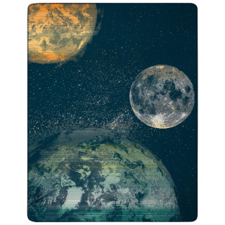 Biederlack Plaid mit Zierstich Young & Fancy  Cosmos Größe 150 x 200