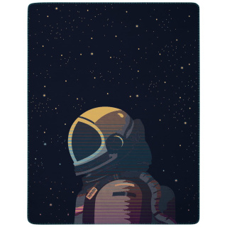 Biederlack Plaid mit Zierstich Young & Fancy  Astronaut Größe 150 x 200