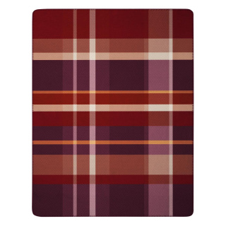 Biederlack Wohndecke mit Zierstich Ruby Check Größe 150 x 200 AL
