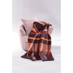 Biederlack Wohndecke mit Zierstich Ruby Check Größe 150 x 200 AL