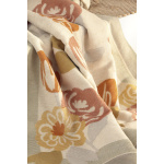 Biederlack Wohndecke mit Zierstich Bloom Frame   Größe 150 x 200