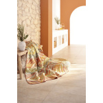 Biederlack Wohndecke mit Zierstich Sunset Diamonds   Größe 150 x 200