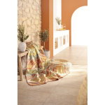 Biederlack Wohndecke mit Zierstich Sunset Diamonds   Größe 150 x 200