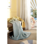 Biederlack Wohndecke mit Zierstich Ocean Nuance   Größe 150 x 200
