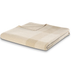 Biederlack Plaid mit Zierstich Farbe Crossweft beige Größe 150 x 200