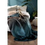 Biederlack Wohndecke mit Zierstich Farbe Blue Fade Größe 150 x 200