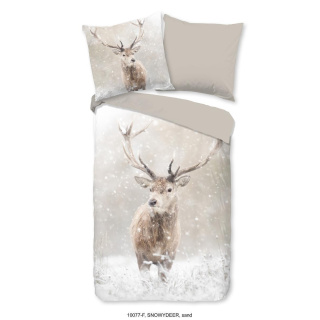 Good Morning Flanell-Bettwäsche-Garnitur Snowydeer