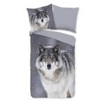 Good Morning Flanell-Bettwäsche-Garnitur Wolfie