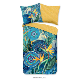 HIP Satin-Bettwäsche-Garnitur Novia   Farbe Multi Größe 135x200+80x80