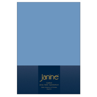 Janine ELASTIC Spannbetttuch - 200 X 200 blau