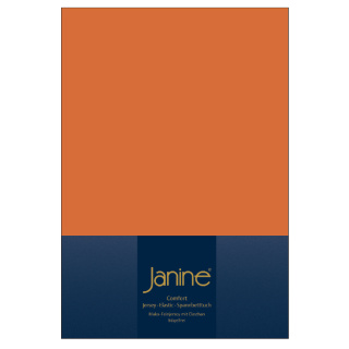 Janine ELASTIC Spannbetttuch.  150 X 200 rost-orange