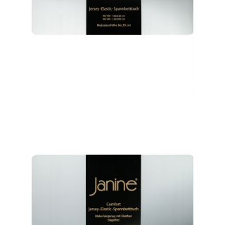 Janine JERSEY Spannbetttuch- 5002 200 X 200 weiß