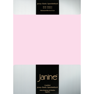 Janine JERSEY Spannbetttuch 5002  150 X 200 zartrosa