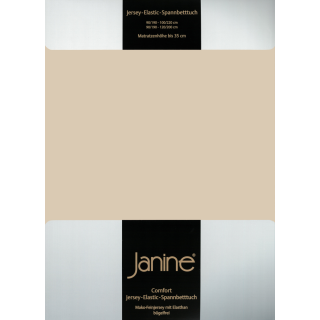 Janine JERSEY Spannbetttuch 5002 100 X 200 sand