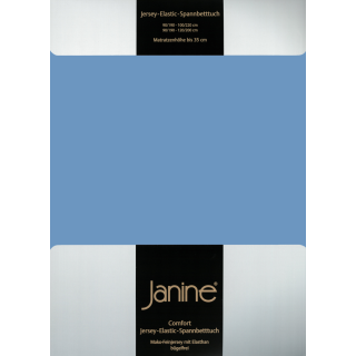 Janine JERSEY Spannbetttuch- 5002 200 X 200 blau