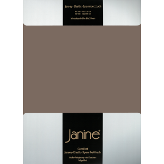 Janine JERSEY Spannbetttuch 5002  150 X 200 cappuccino