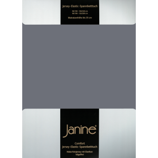 Janine JERSEY Spannbetttuch 5002  150 X 200 opalgrau