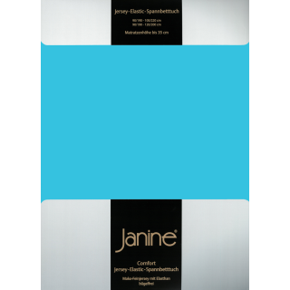 Janine JERSEY Spannbetttuch- 5002 200 X 200 türkis