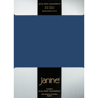Janine JERSEY Spannbetttuch 5002  150 X 200 marine