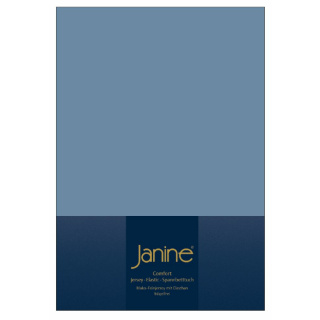 Janine Spannbettlaken Jersey Jersey-Spannbetttuch I Farbe 62 Denimblau I Größe 200x200 cm I Reine Baumwolle