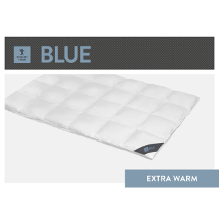 Spessarttraum Daunendecke Blue Füllung: 60%  Daunen/ 40% Federn Bezug: 100% Baumwolle  Größe 240 x 220  cm Wärmeklasse extrawarm