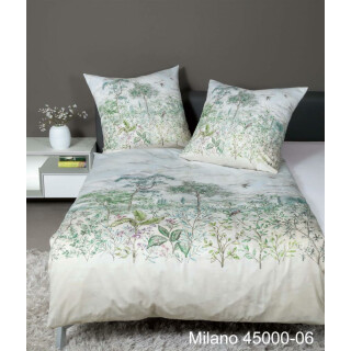 Janine Mako-Satin Kissenbezug MILANO 45000 80x80 cm Farbe oase